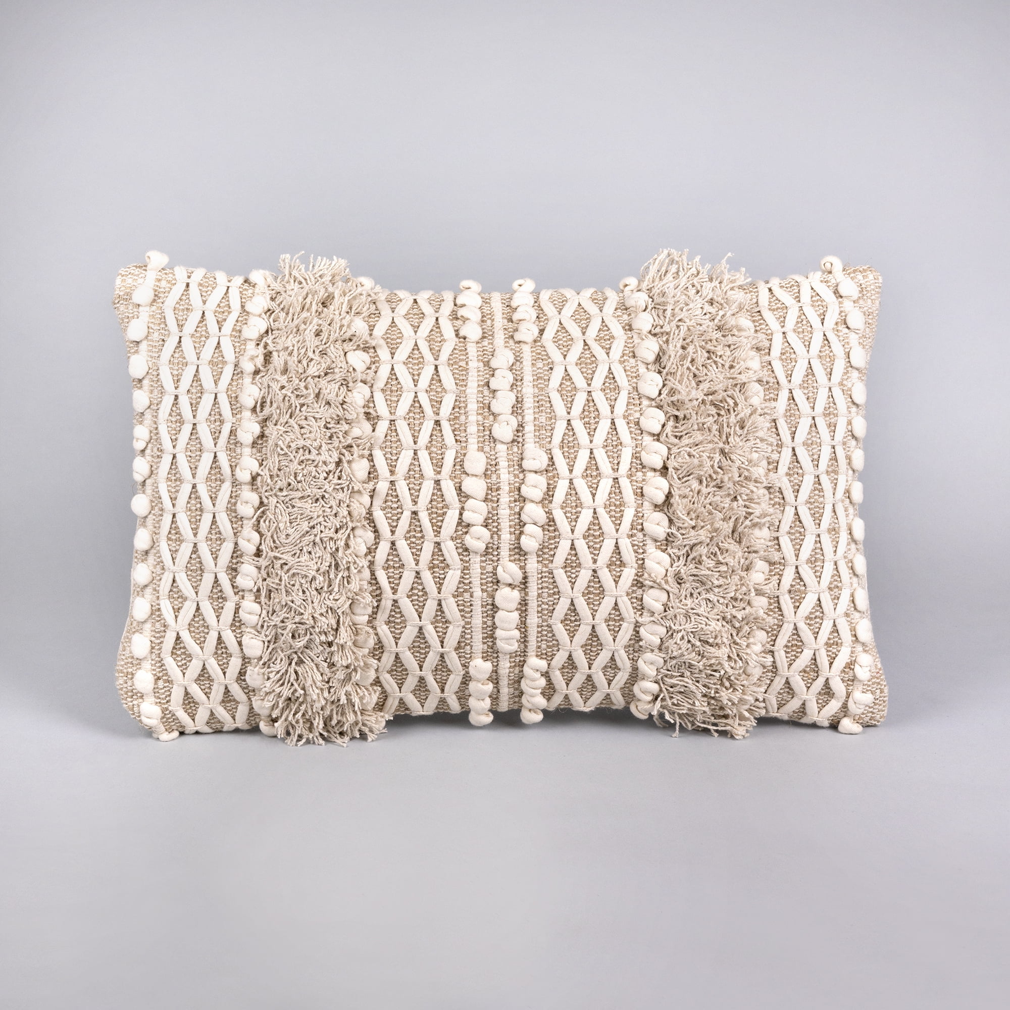 woven cotton throw pillow