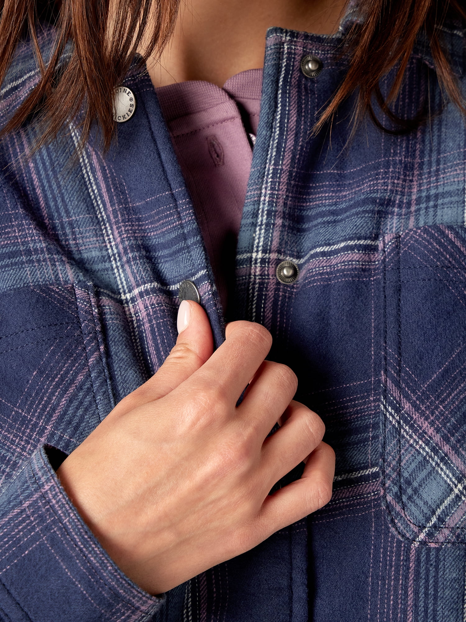 Genuine Dickies Women's Sherpa Lined Flannel Shirt Jacket