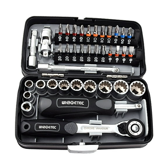 Milue High quality 38PCS Mini ratchet wrench set 1/4 socket screwdriver for head hex t