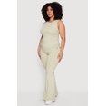 thumbnail image 3 of Women's Plus Size Side Ruched Crew Neck Tank Top, 3 of 4