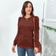 thumbnail image 2 of Blusa de manga larga, sudadera de cuello redondo para mujer, jersey de manga abullonada de moda, sudadera de manga abullonada diseñada meticulosamente, 2 of 5
