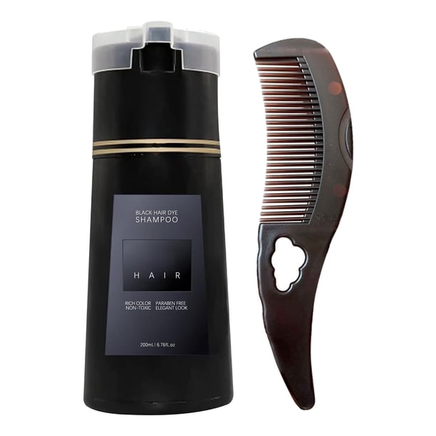 Promotion Champú Champú para el cabello Champú colorante Champú Suave y de color rápido Teñido no irritante (negro/marrón/marrón claro/morado/rojo) 200 ml(Buy 2 Save 10%)