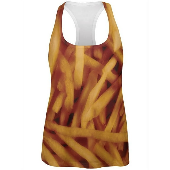 Fast Food Golden French Fries Costume All Over Womens Work Out Tank Top Multi X-LG