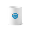 thumbnail image 1 of Happy April Fools Cepillo de dientes titular de la pluma Mug de ceramica blanca taza 350ml, 1 of 2