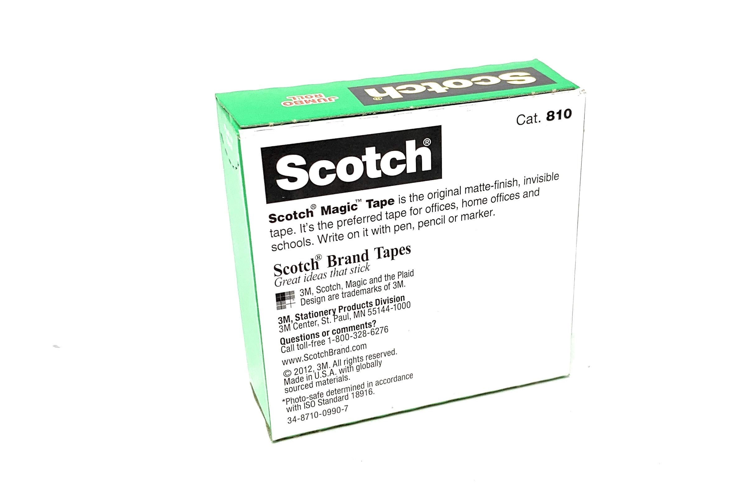 Scotch Magic Tape 810 Refill 3/4 in X 1500 in 4 Rolls