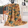 thumbnail image 2 of Colorful Dinosaurs Names Pattern Blanket,Comfortable Soft Lamb Wool Throw Blanket,All Season,Warm Lightweight Blankets for Sofa Bed Couch Living Room Chair,60"x80", 2 of 4