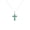 White, variant on Pure Elegance Classic&nbsp;Cross Green Emerald Gemstones 925 Sterling Silver 14K Yellow Gold Over Women Pendant Necklace
