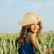 thumbnail image 4 of Sombrero de paja para niños, sombrero de playa con protección solar para niñas y niños, disfraz de granjero, sombrero tejido de ala ancha para verano y exteriores., 4 of 6