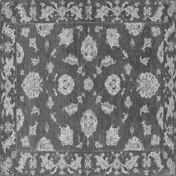 Ahgly Company Indoor Square Persian Gray Traditional Area Rugs, 6' Square