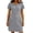 AA-Grey598, variant on XIAONU Women's Half-Zip Mini Dress Short Sleeve Spring Daily Short Gown