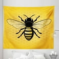 thumbnail image 1 of Queen Bee Tapestry, Detailed View of an Insect on a Honeycomb Backdrop, Fabric Wall Hanging Decor for Bedroom Living Room Dorm, 5 Sizes, Earth Yellow Grey, by Ambesonne, 1 of 1