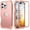 Rosegold, variant on Decase Compatible with Apple iPhone 16 Pro Max Phone Case,Shockproof Three Layer Heavy Duty Soft Silicone Rubber Bumper+Hard Plastic Hybrid Protective Case for iPhone 16 Pro Max,Rosegold