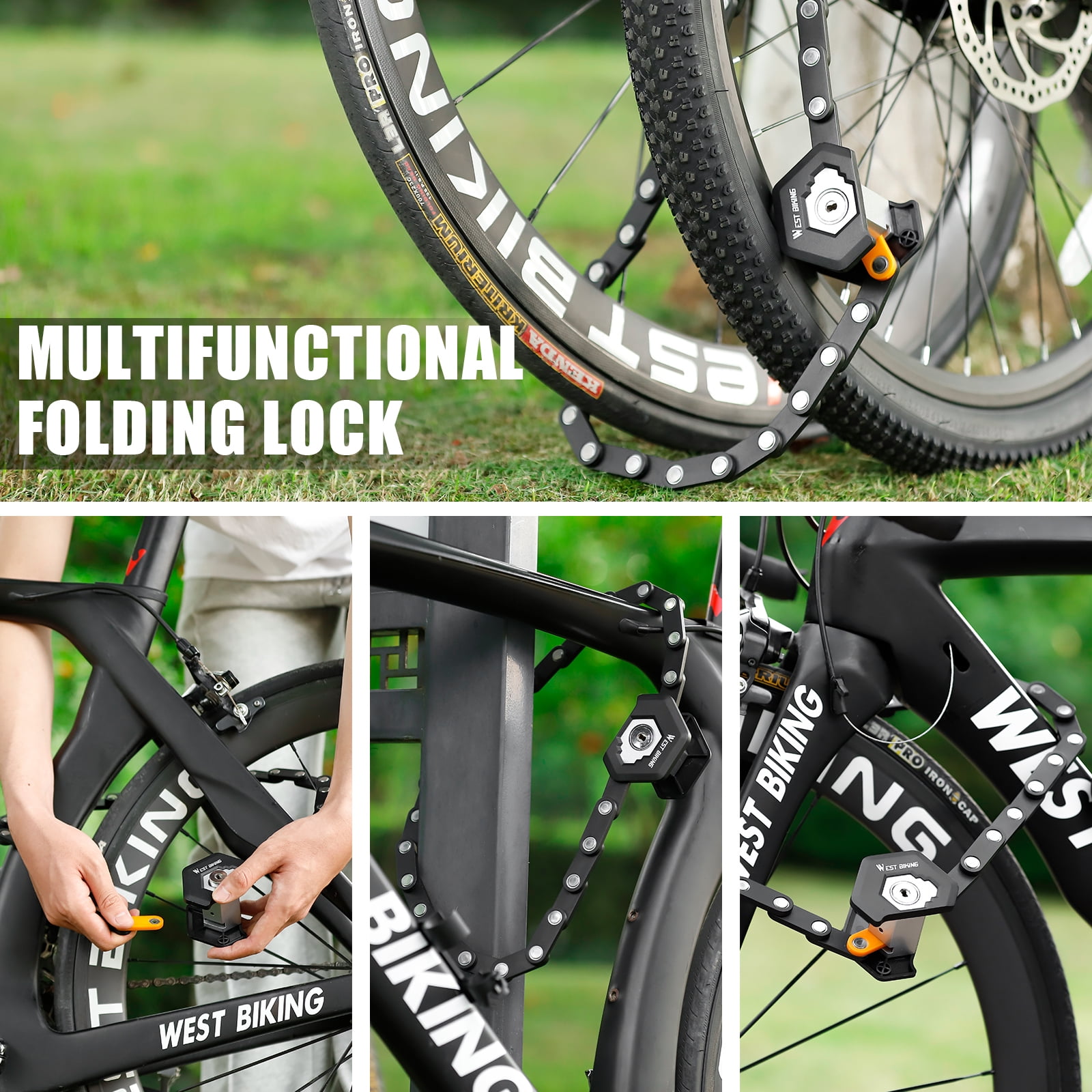 West biking foldable bike lock new arrivals