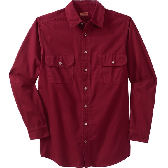 Boulder Creek By Kingsize Men's Big & Tall Long Sleeve Denim And Twill Shirt
