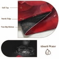 thumbnail image 6 of Red Rose Round Area Rug 3.3Ft Washable Circle Rugs for Dining Room Table, Abstract Spring Flowers Vintage Black Non-Slip Carpet Floor Mats Indoor Outdoor Carpet Runner Aesthetic Home Decor, 6 of 8