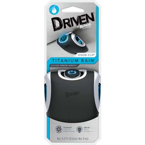 Driven Titanium Rain Scent Visor Clip Air Freshener