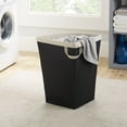 Mainstays Durable Fabric Laundry Hamper, Black and Ivory
