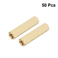 thumbnail image 2 of 50pcs Brass Straight Female Thread Hex Standoff Spacer M3x5x20mm, 2 of 5