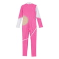 thumbnail image 6 of iEFiEL Kids Girls Figure Skating Bodysuit Ballerina Gymnastics Acrobatics Leotard Long Sleeve Shiny Rhinestones Jumpsuit Pink 8, 6 of 7