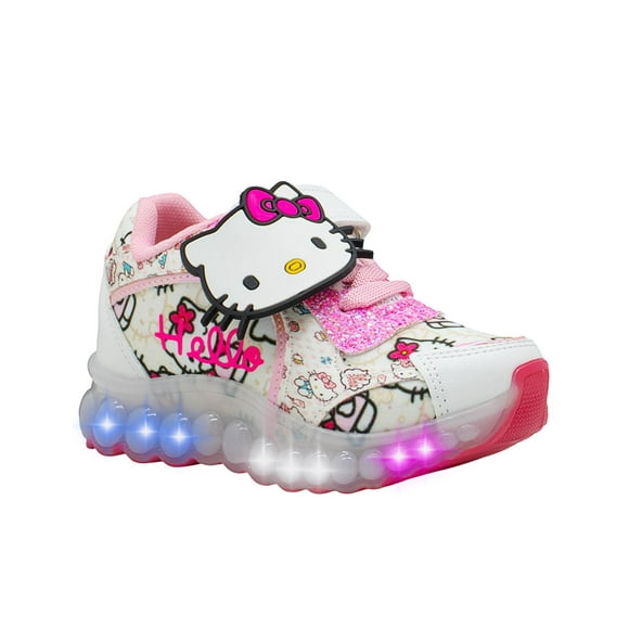 Tenis Para Niña Con Luces Hello Kitty Tendencia Color Blanco blanco 16