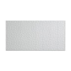 Fasade Border FIll 2ft x 4ft Vinyl Glue Up Ceiling Tile in Argent (Best Way To Fill Cracks In Ceilings)