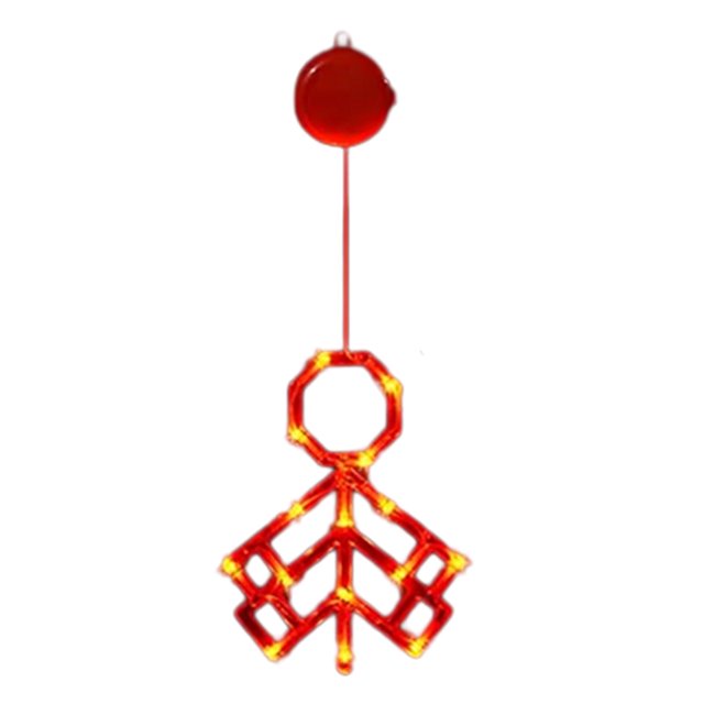Ice Cube Trays Chinese New Year Decorations Spring Festival Window Lights Red Lantern Firecrackers LED Light With Suction Cup Battery Operated Indoor Hanging