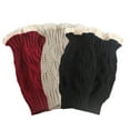 thumbnail image 4 of 3Set of Leg Warmers - Women Cable Knit Crochet Boot Cuffs - Thick Warm Winter Socks Crew Cushion - Lace Knitted Boot Sock Cuffs - Perfect Gift Beige Red Black, 4 of 5