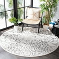 thumbnail image 3 of SAFAVIEH Cabana Ruadhan Ivory/Grey 2'2"X9' Runner Indoor/Outdoor Area Rug Ivory/Grey, 6'7" x 6'7" Round, 3 of 10
