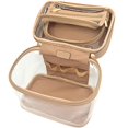 thumbnail image 3 of Neceser de maquillaje transparente JAZD, neceser cosmético de viaje, color beige, 3 of 8