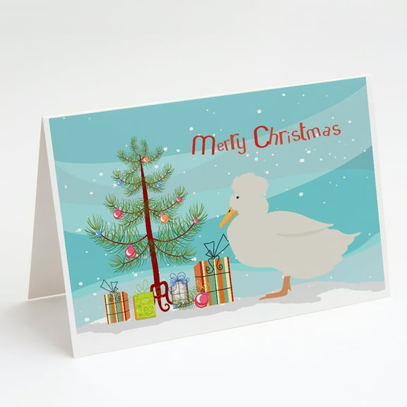 Crested Duck Christmas Greeting Cards and Envelopes Pack of 8