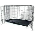 YML DSA48 Foldable Heavy Duty 2 Door Dog Crate Black