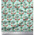 thumbnail image 1 of Soimoi polyester Crepe Fabric Leaves & Floral Print Fabric by Yard 52 Inch Wide, 1 of 3