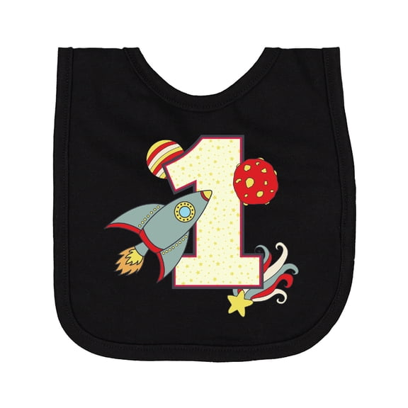 Inktastic 1st Birthday Outer Space Theme Newborn Bib