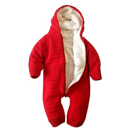 

Amazing Snazzy Hooded Full Knitted Boys and Girls Romper