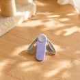 thumbnail image 5 of AuroraX Fine Tooth Flea Comb Pet Shedding Comb Foldable Stainless Easy Clean Professional Pet Supplies for Dog Cat Purple, 5 of 6