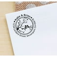 thumbnail image 3 of Printtoo Round Custom Address Return Rubber Stamp Self Inking Branch Love Birds Personalized Stamper, 3 of 6