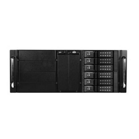 iStarUSA D410-DE6BK 4U 10-Bay Stylish Storage Server Rackmount 6 x 3.5 In. Trayless Hotswap Chassis, Black