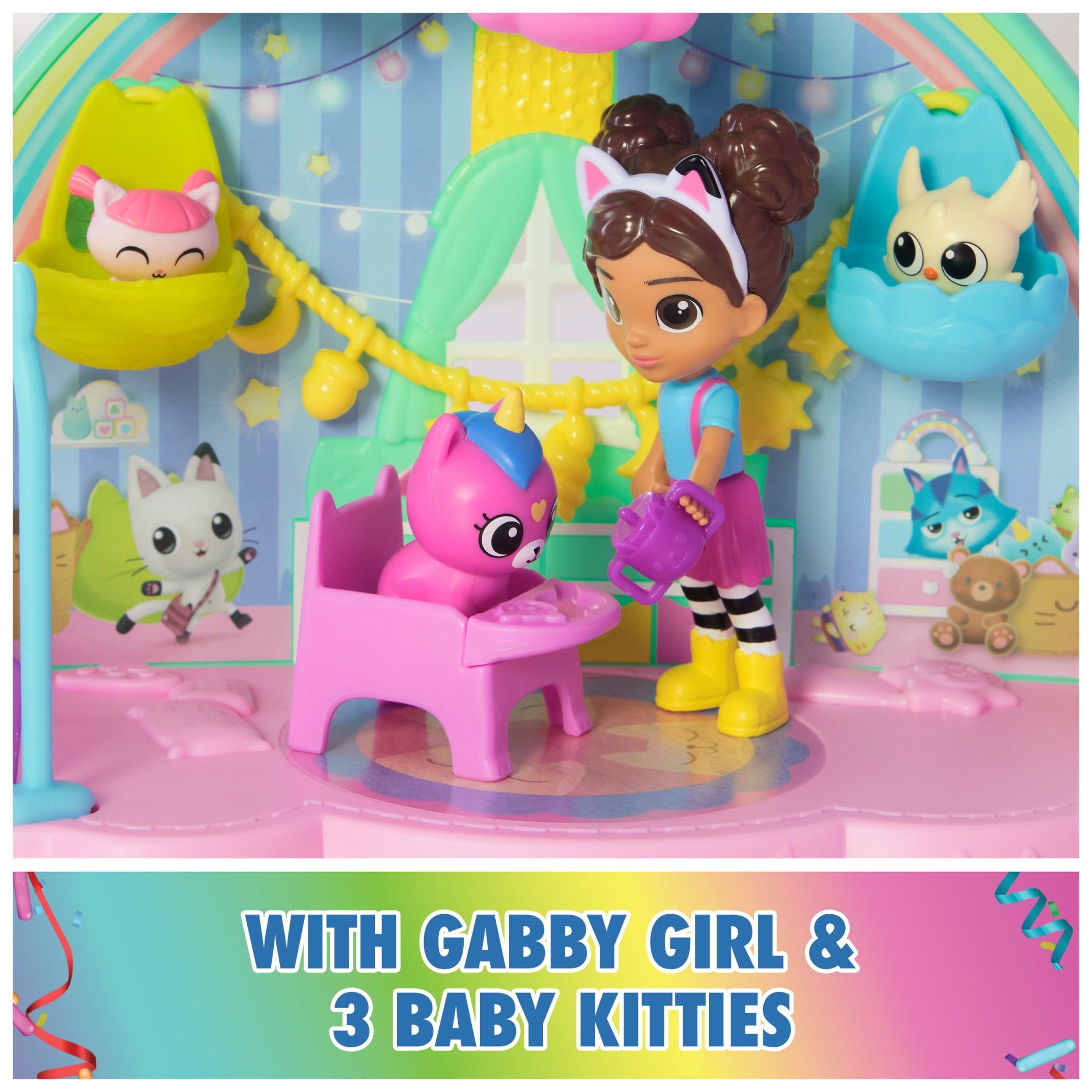 Gabby’s Dollhouse, Kitty Care Ear Purrfect Playroom, 17Pc Playset with Figures & Accessories for Kid(图5)