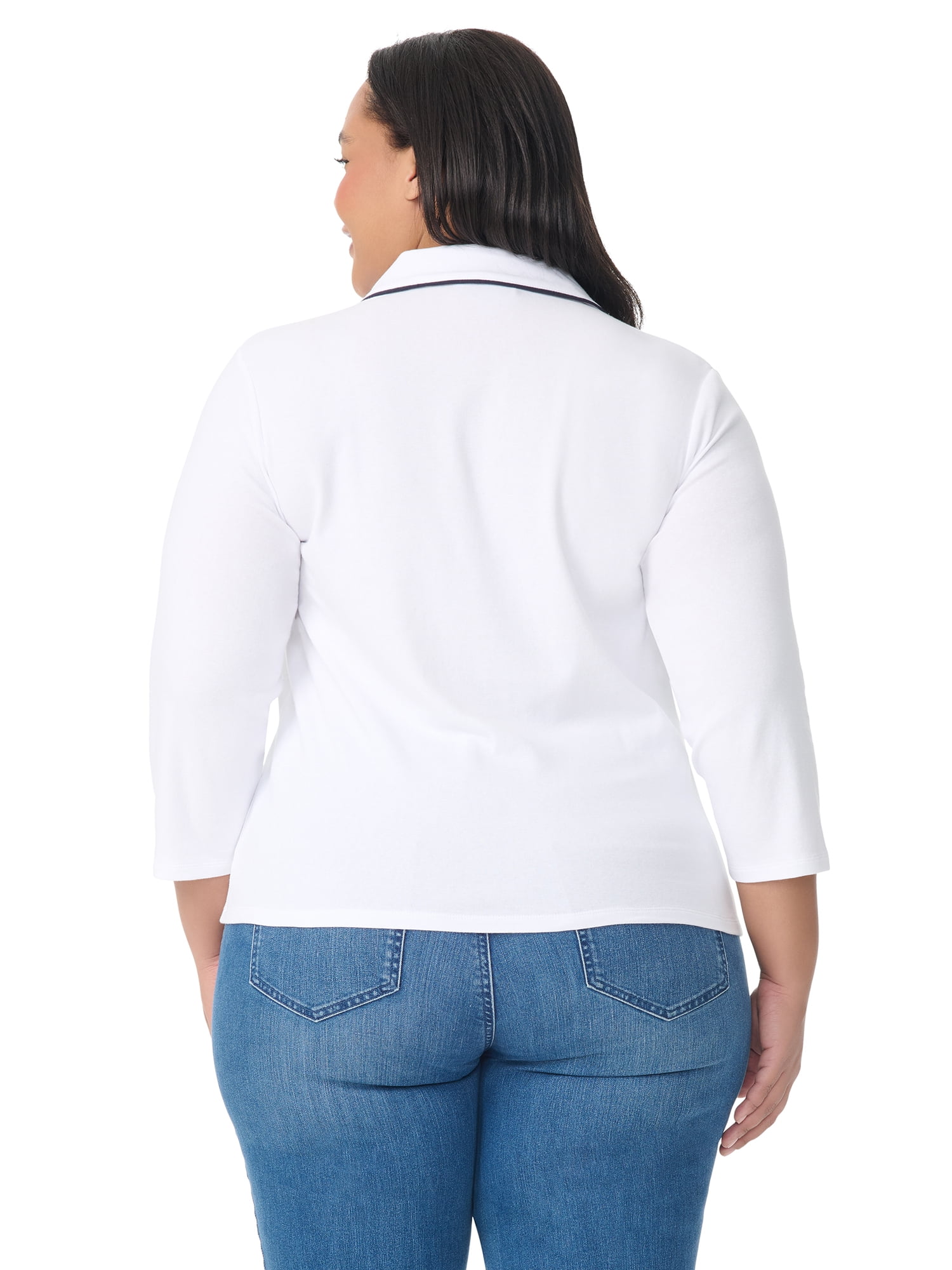 Gloria Vanderbilt Swan Series Women's Plus Popover Knit Top, Sizes 0X-4X