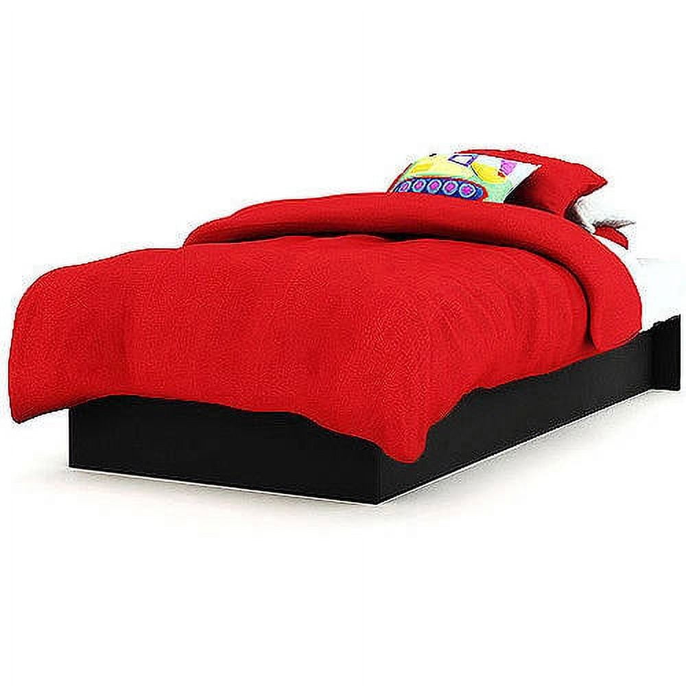South Shore Libra Kid's Twin Platform Bed in Pure Black Finish