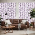 thumbnail image 2 of Ambesonne Art Nouveau Window Curtains, Bluebells Bouquet, Each 28" W x 95" L, Reseda Green Violet, 2 of 5