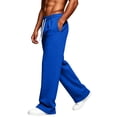 thumbnail image 6 of Domuza Baggy Fleece Wide Leg Sweatpants for Men Loose Fit Drawstring Elastic Waist Lounge Pants with Side Pockets, Warm Streetwear Sweat Pants for Fall Winter, 6 of 6
