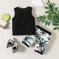 thumbnail image 2 of U·nikaka Toddler Baby Boy Clothes Sets 2Pcs Beach Summer Outfits with Tank Tops and Shorts, 2 of 8