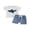Blue, variant on BemeyourBBs Toddler Baby Boy Summer Clothes Shark Outfit Shark Embroidered Crew Neck Short Sleeve T Shirt Tops and Shorts Set