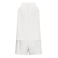 thumbnail image 5 of yievot Womens Pajamas Set Soft Sleeveless V Neck Tank Top and Shorts Lounge Sets 2 Piece Sleepwear Loungewear, 5 of 7