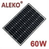 ALEKO Solar Panel Monocrystalline 60W for any DC 12V Application (gate opener, portable charging system, etc.)