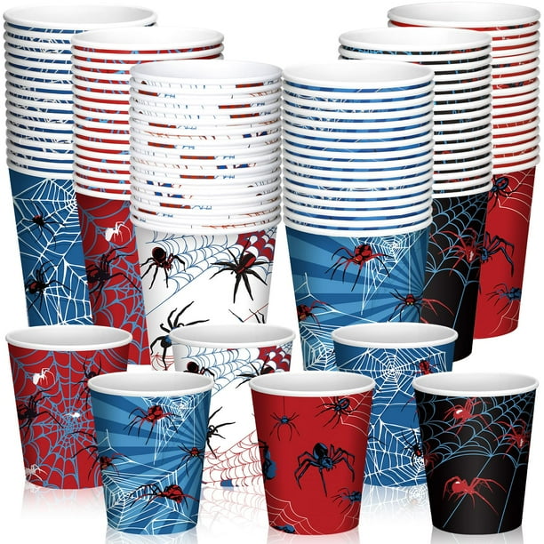 Vasos de papel desechables Teenyou Spider, 9 oz, 100 unidades