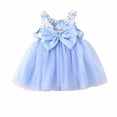 thumbnail image 2 of YHAJDS Kids Girls Sleeveless Dress Floral Print Puff Sleeve Summer Sundress, 2 of 4