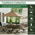 thumbnail image 5 of Hanover Traditions 9-Piece Aluminum Outdoor Dining Set with Umbrella, Tan, 5 of 10