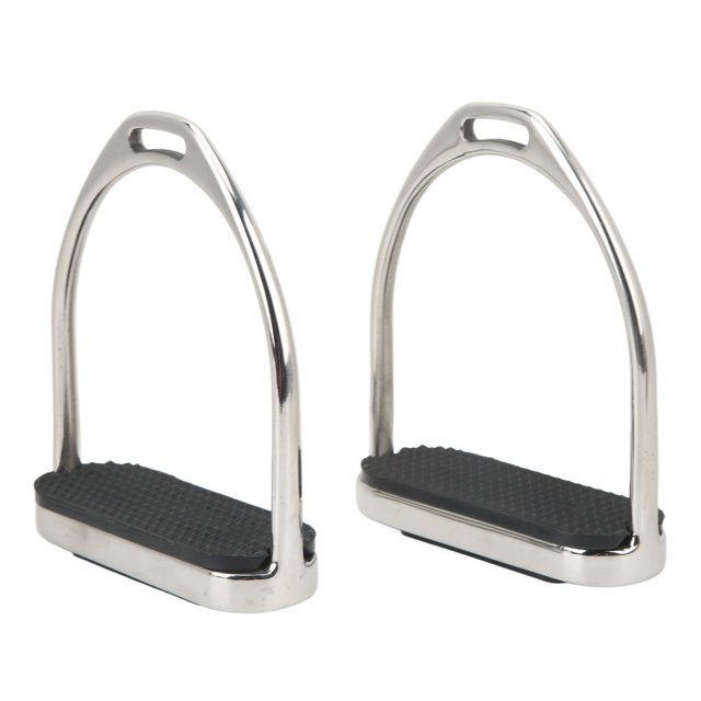 Estribos para montar, 1 par de estribos de acero inoxidable para caballos, estribos para silla de montar, diseño elevado